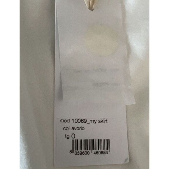 forte_forte Italy Size 0 IVORY Layered Design Silk Short Skirt - Picture 11 of 15